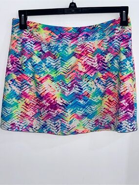 Spunkwear Neon Chevron Fairway Skort Medium Bright Zig Zag Athletic Golf Tennis